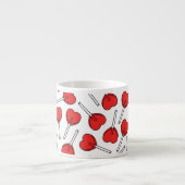 Red Lollipops, Heart Lollipops, Lollipop Pattern エスプレッソカップ (正面)