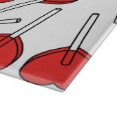 Red Lollipops, Heart Lollipops, Lollipop Pattern カッティングボード (角)