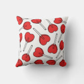 Red Lollipops, Heart Lollipops, Lollipop Pattern クッション (裏面)