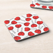 Red Lollipops, Heart Lollipops, Lollipop Pattern コースター (左側)