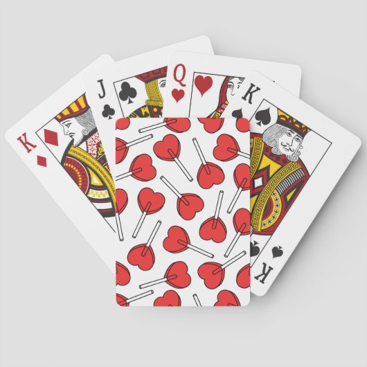 Red Lollipops, Heart Lollipops, Lollipop Pattern トランプ (裏面)