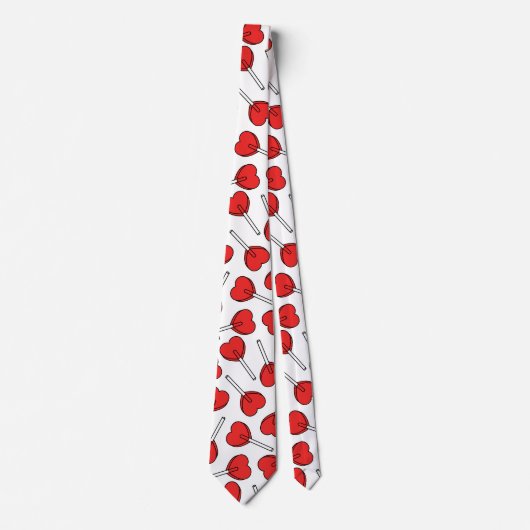 Red Lollipops, Heart Lollipops, Lollipop Pattern ネクタイ (正面)