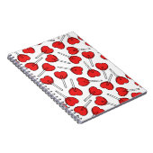 Red Lollipops, Heart Lollipops, Lollipop Pattern ノートブック (右側)