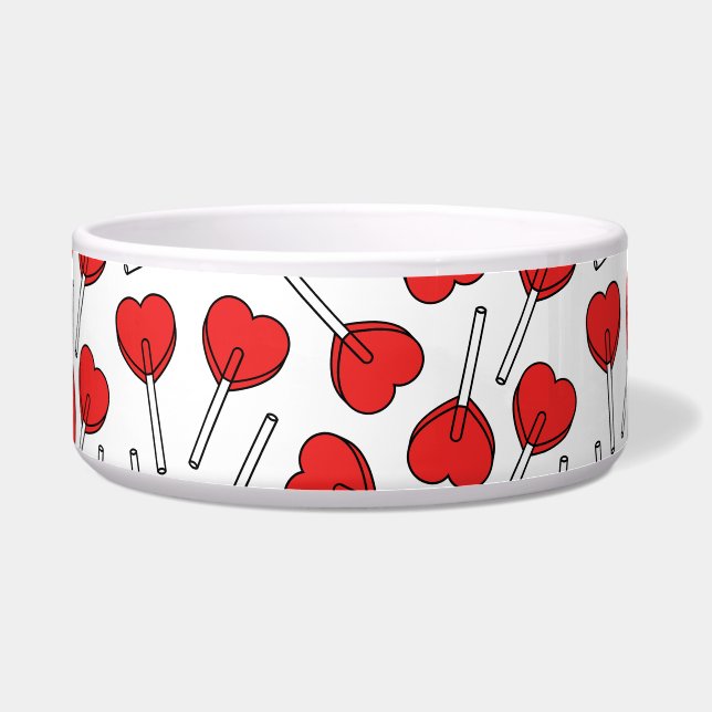 Red Lollipops, Heart Lollipops, Lollipop Pattern ボウル (正面)