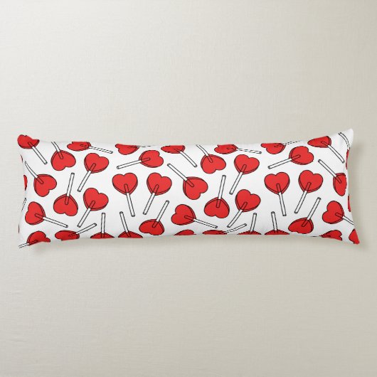 Red Lollipops, Heart Lollipops, Lollipop Pattern ボディピロー (裏面)