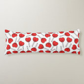 Red Lollipops, Heart Lollipops, Lollipop Pattern ボディピロー (正面)