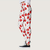 Red Lollipops, Heart Lollipops, Lollipop Pattern レギンス (左)