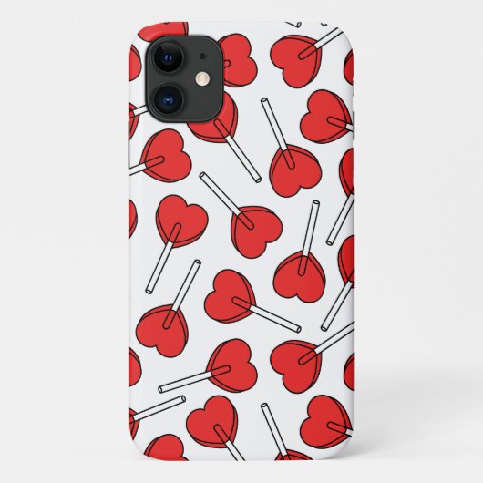 Red Lollipops, Heart Lollipops, Lollipop Pattern Case-Mate iPhoneケース (裏面)