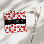 Red Lollipops, Heart Lollipops, Lolly, Candy Shop スクエア名刺