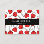 Red Lollipops, Heart Lollipops, Lolly, Candy Shop 名刺 (正面)