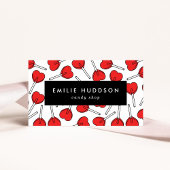 Red Lollipops, Heart Lollipops, Lolly, Candy Shop 名刺