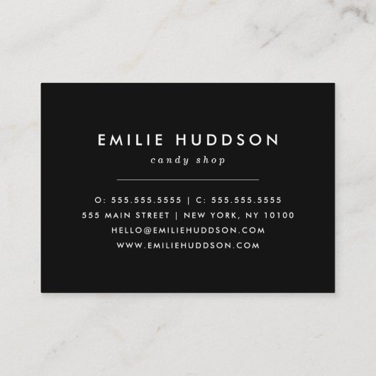 Red Lollipops, Heart Lollipops, Lolly, Candy Shop 名刺 (裏面)