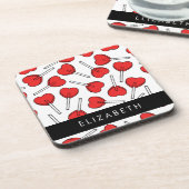 Red Lollipops, Heart Lollipops, Lolly, Your Name コースター (左側)