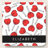 Red Lollipops, Heart Lollipops, Lolly, Your Name コースター (正面)