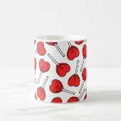 Red Lollipops, Heart Lollipops, Lolly, Your Name コーヒーマグカップ (中央)