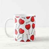 Red Lollipops, Heart Lollipops, Lolly, Your Name コーヒーマグカップ (左)