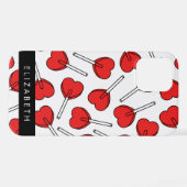 Red Lollipops, Heart Lollipops, Lolly, Your Name iPhoneケース (裏面横)