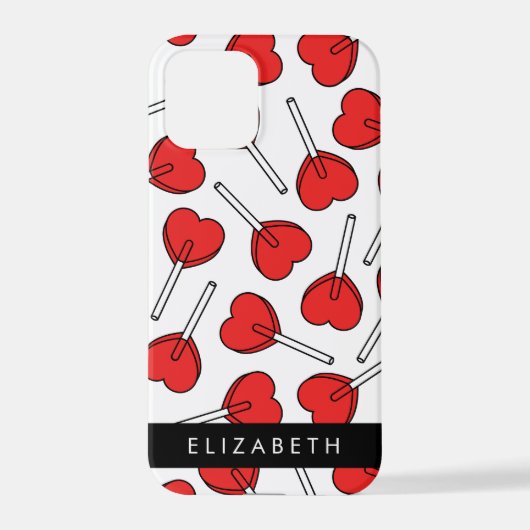 Red Lollipops, Heart Lollipops, Lolly, Your Name iPhoneケース (裏面)