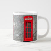 Red London Phone Booth ジャンボコーヒーマグカップ (右)
