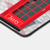 Red London Phone Booth Inspo Calls デスクマット (コーナー)