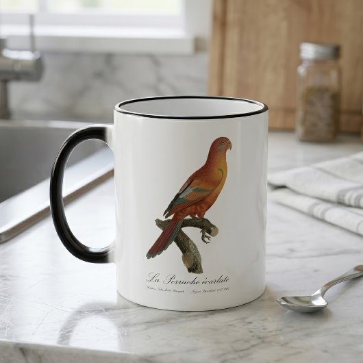 Red Lory or Eos Bornea, Trichoglossus borneus モーフィングマグカップ