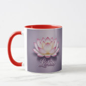 Red Lotus Flower Meditation Mug マグカップ (左)