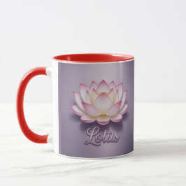 Red Lotus Flower Meditation Mug マグカップ
