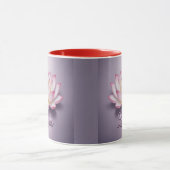 Red Lotus Flower Meditation Mug マグカップ (中央)