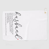 Red Loveエレガントハートの夫の定義をスクリプト化  ゴルフタオル (横)