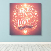 Red Love AIアート キャンバスプリント (インサイチュ (ウッドフロア))