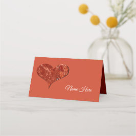 Red Love Folded Place Card プレイスカード