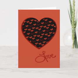 Red Love Heart Card カード