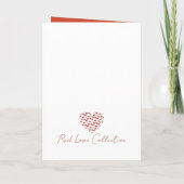 Red Love Heart Card カード (裏面)