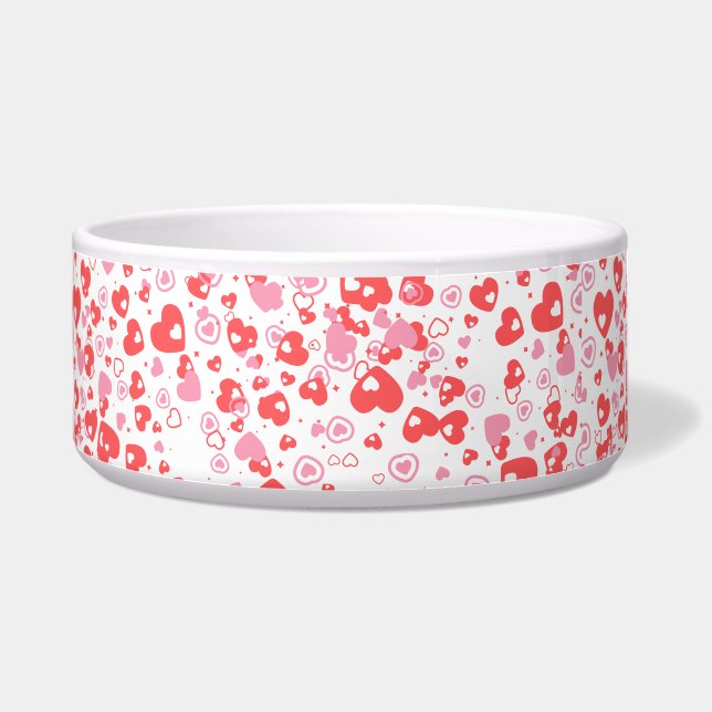 Red Love Hearts – バレンタインコレクション ボウル (左)