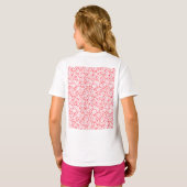 Red Love Hearts – バレンタインコレクション Tシャツ (裏面フル)