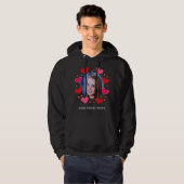 Red Love Hearts Custom Photo Text Personalized パーカ (正面フル)