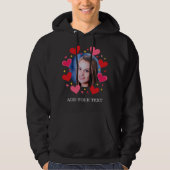 Red Love Hearts Custom Photo Text Personalized パーカ (正面)