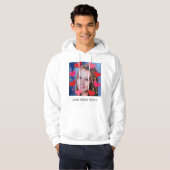 Red Love Hearts Custom Photo Text Personalized パーカ (正面フル)