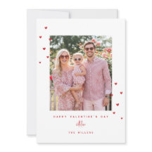 Red Love Hearts Happy Valentine's Day Photo Card