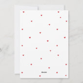Red Love Hearts Happy Valentine's Day Photo Card シーズンカード (裏面)