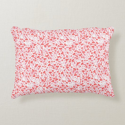 Red Love Hearts – Valentine Collection アクセントクッション (正面)