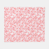 Red Love Hearts – Valentine Collection フリースブランケット (正面(横))