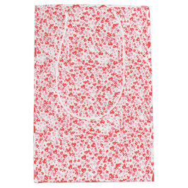 Red Love Hearts – Valentine Collection ミディアムペーパーバッグ