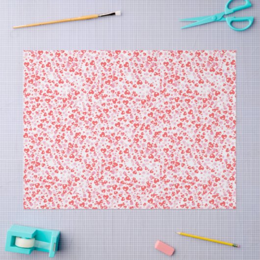 Red Love Hearts – Valentine Collection 薄葉紙 (クラフト)