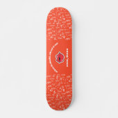 Red Love personalised Skateboard スケートボード (正面)