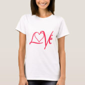Red love word tシャツ (正面)
