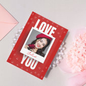 Red Love You Photo Valentine’s day シーズンカード