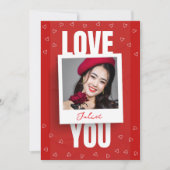 Red Love You Photo Valentine’s day シーズンカード (正面)