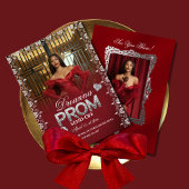 Red Luxury Elegant Prom Send-Off Invitation 招待状