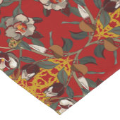 Red Magnolias on Red Background ショートテーブルランナー (コーナー)